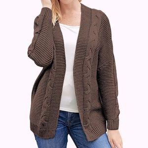 Oversized Brown/Taupe Cardigan. Size Medium.